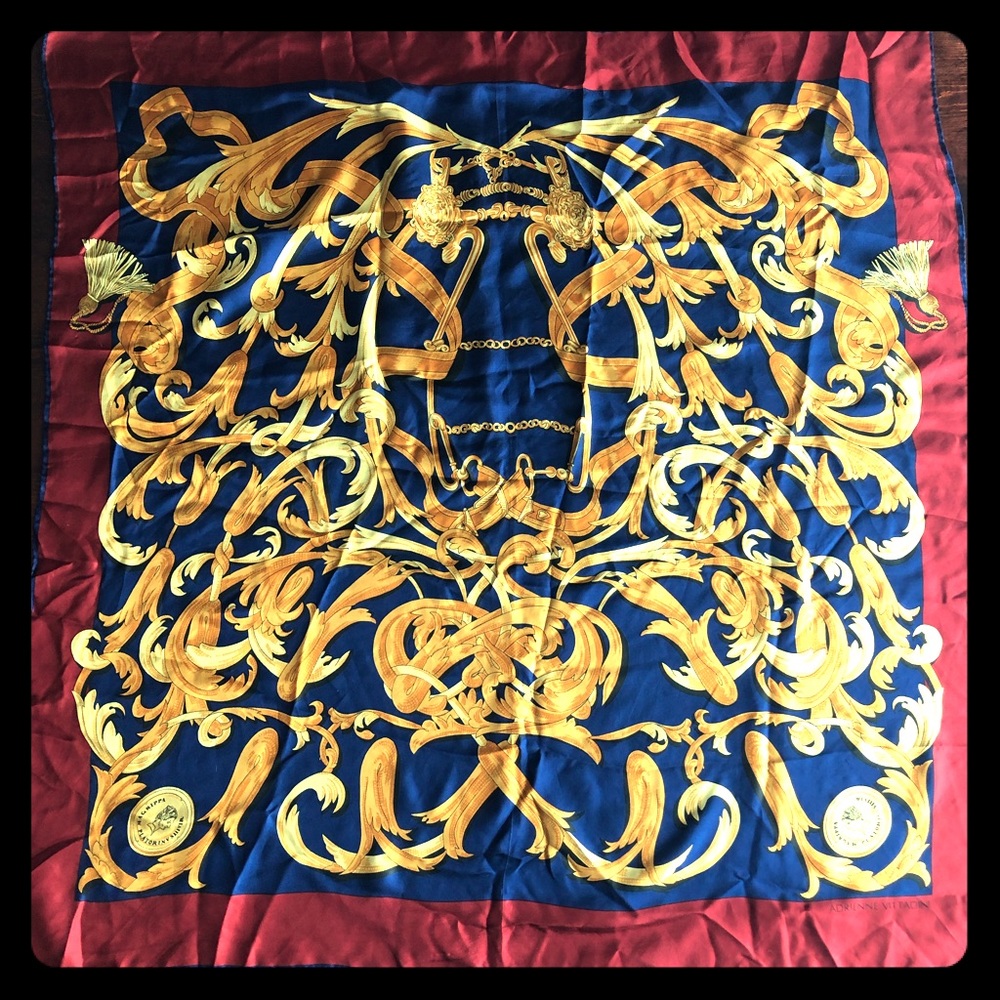 Authentic Adrienne Vittadini vintage silk scarf